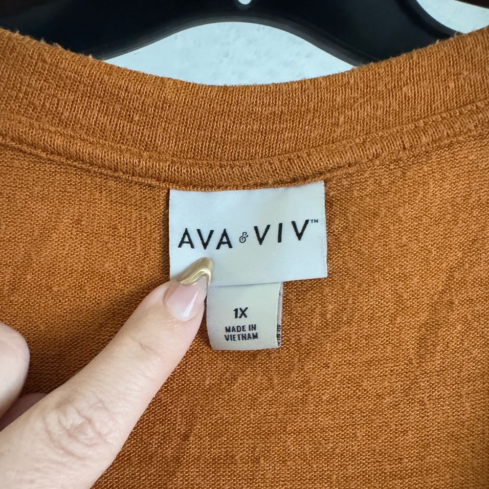 Ava & Viv Orange Blouse - Picture 3 of 6